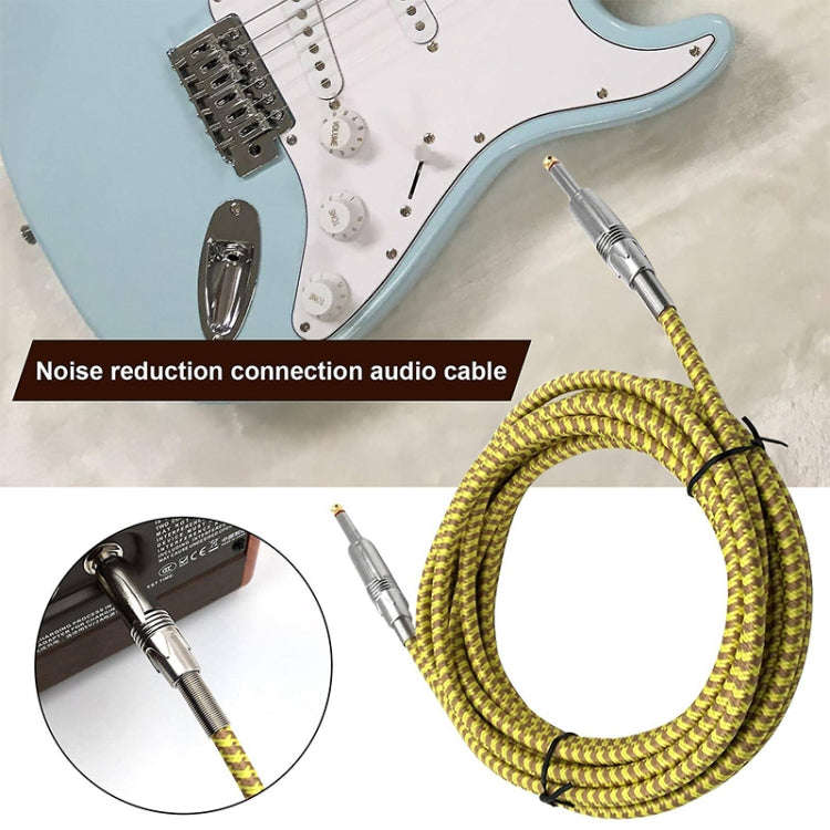 Wooden Guitar Bass Connection Cable Noise Reduction Braid Audio Cable, Cable Length: 10m