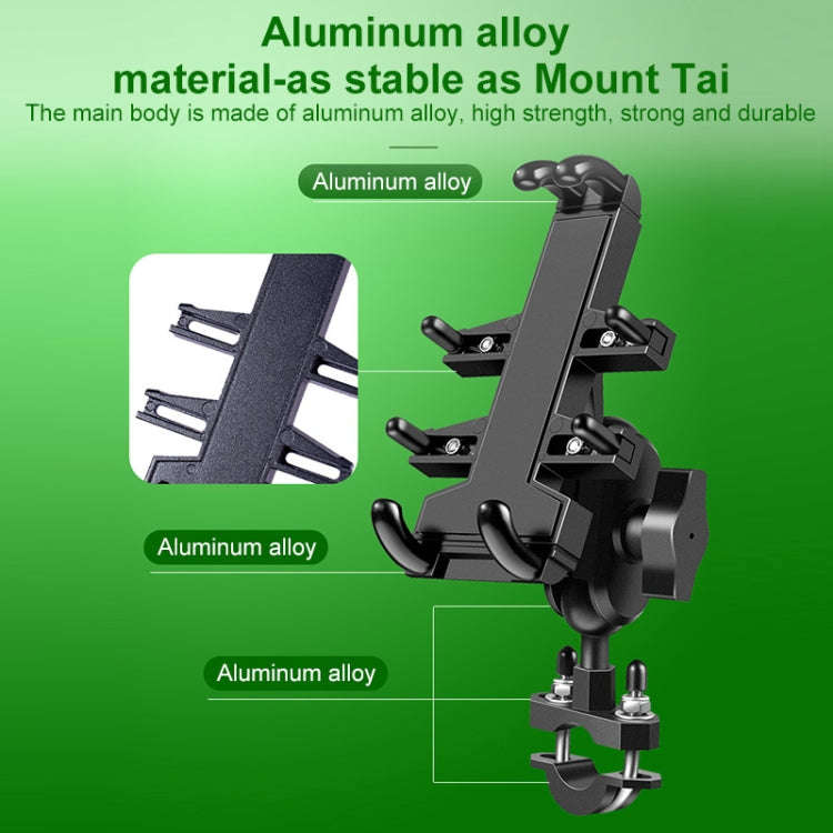 Tilt Rearview Mirror Screw Hole Ball-Head Motorcycle Eight-jaw Aluminum Phone Navigation Bracket,...