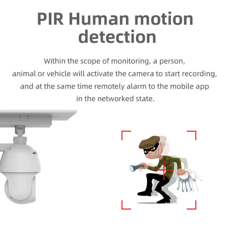 T21 1080P HD Solar Wireless IP Camera, Support Motion Detection & Infrared Night Vision & TF Card...