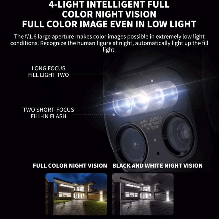 Original Xiaomi CW700S Outdoor Camera 4MP Full Color Night Vision WiFi Camera, US Plug, CW700S