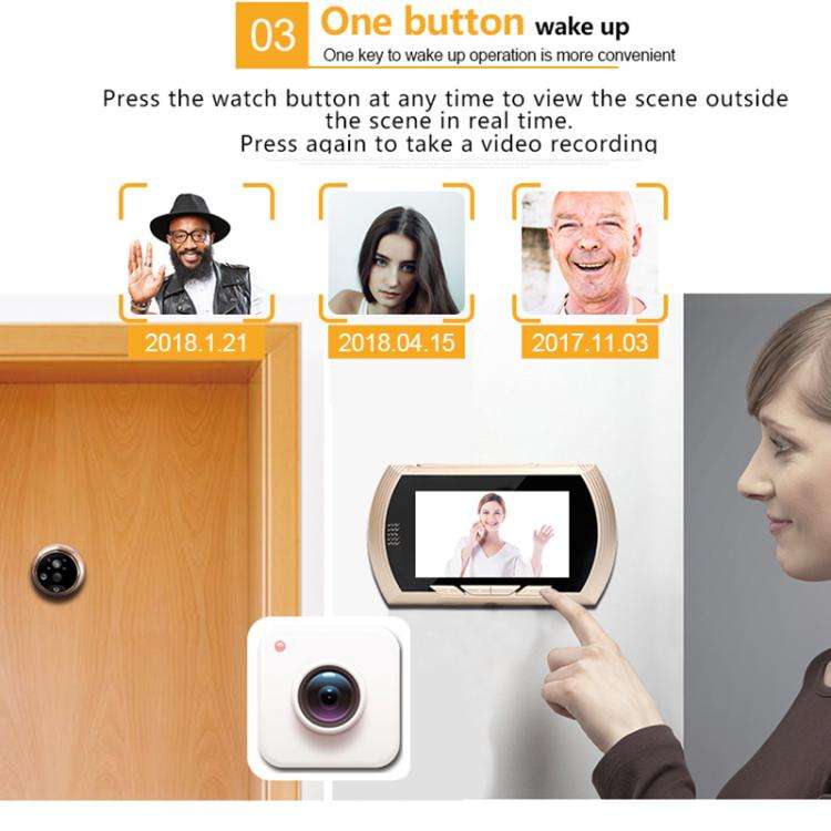 45AHD 4.5 inch Motion Detection Camera Video Smart Digital Door Viewer