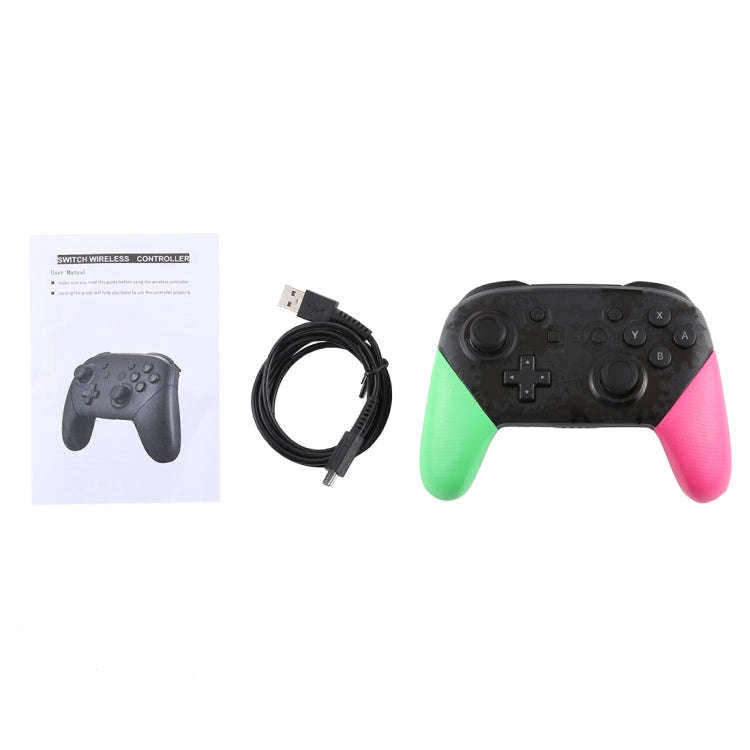 Wireless Game Pro Controller With Screenshot Vibration Function for Nintendo Switch(Green Pink), ...