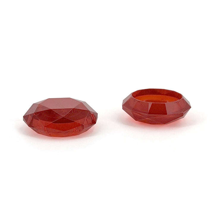2 PCS Diamond Texture Games Grip Caps for PS5, Clear White, Green, Blue, Red