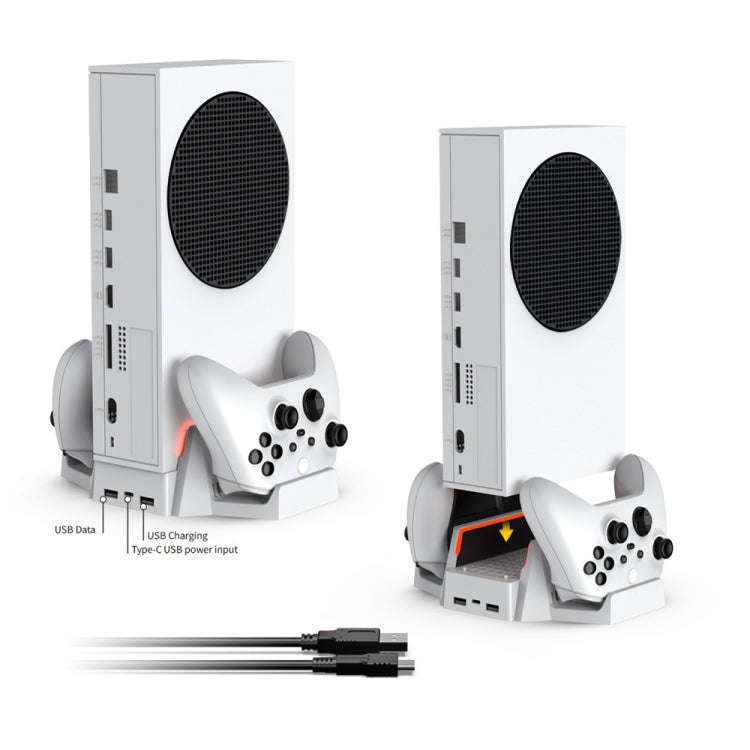 DOBE TYX-0663 Multi-function Cooling Base with Dual Battery Handle Charger For XBOX Series S