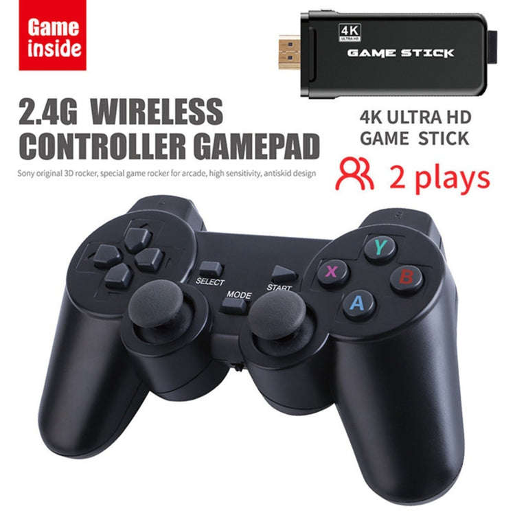 PS3000 32GB 4K Retro Game Stick with 2 Wireless Gamepads 3000+ Games Pre-installed, 32GB
