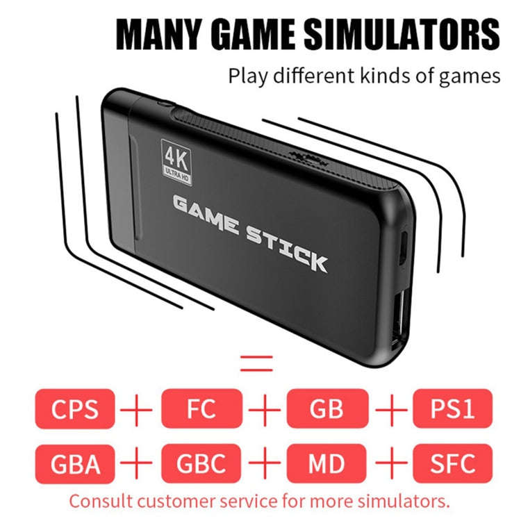 PS3000 32GB 4K Retro Game Stick with 2 Wireless Gamepads 3000+ Games Pre-installed, 32GB