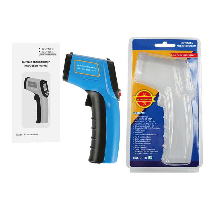 GM333A Portable Digital Laser Point Infrared Thermometer, Temperature Range: -50-400 Celsius Degree