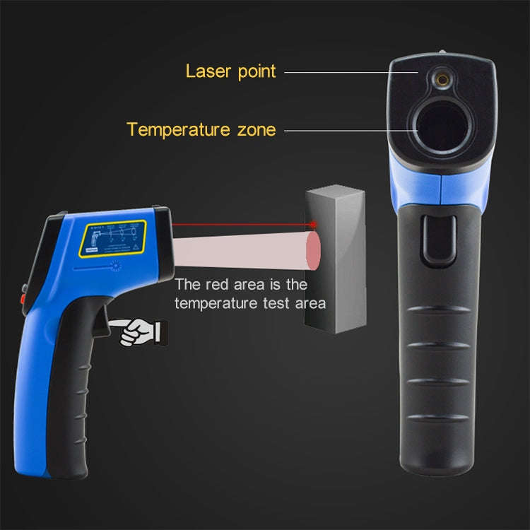 GM533A Portable Digital Laser Point Infrared Thermometer, Temperature Range: -50-530 Celsius Degr...