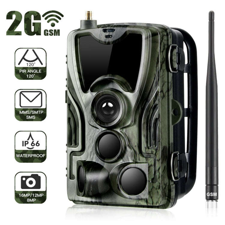 HC801M 2G GSM Waterproof IP66 IR Night Vision Security Hunting Trail Camera, 120 Degree PIR Angle...
