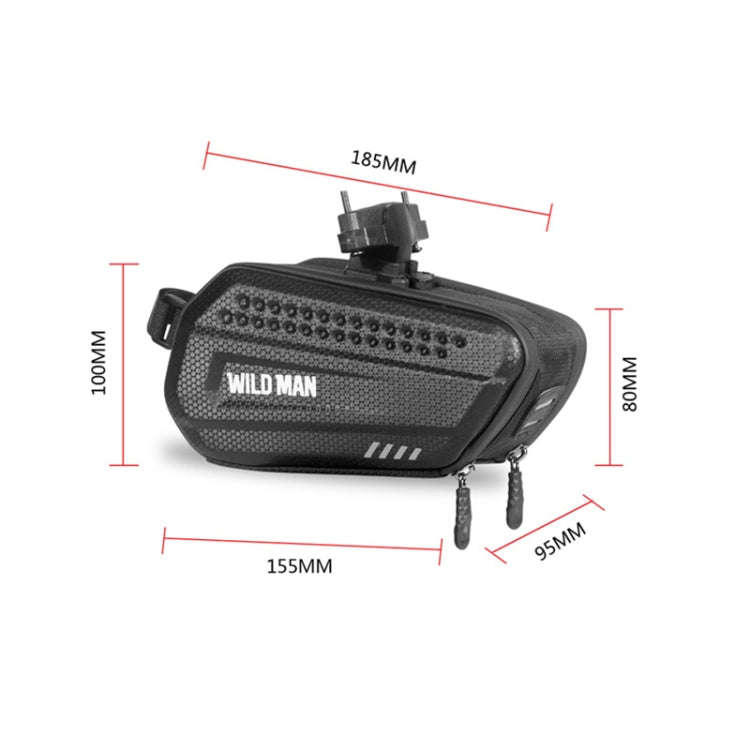 WILD MAN ES7 1.2L Rainproof Bicycle Bag Frame Front Top Tube Cycling Bag, ES7 (Black)
