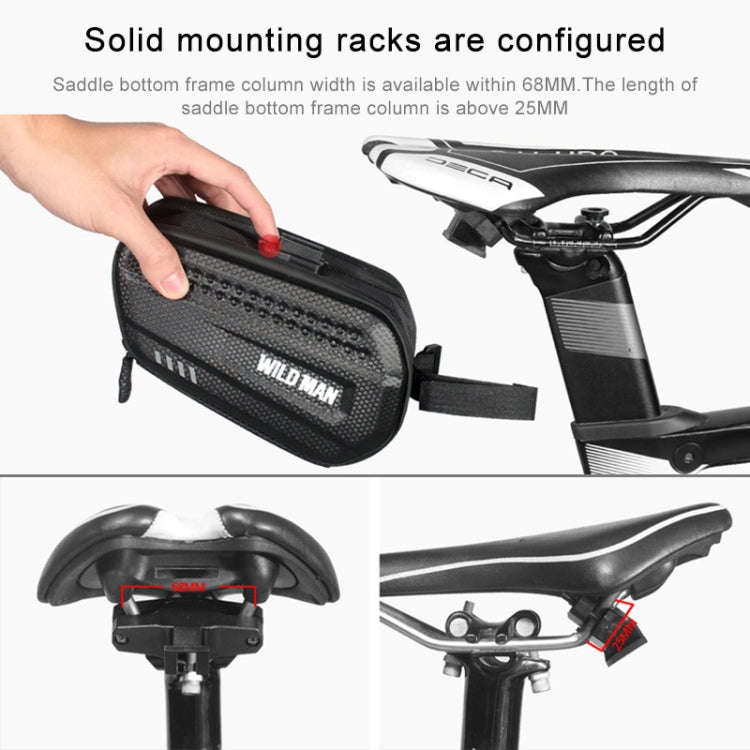 WILD MAN ES7 1.2L Rainproof Bicycle Bag Frame Front Top Tube Cycling Bag, ES7 (Black)