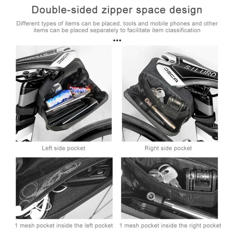 WILD MAN ES7 1.2L Rainproof Bicycle Bag Frame Front Top Tube Cycling Bag, ES7 (Black)