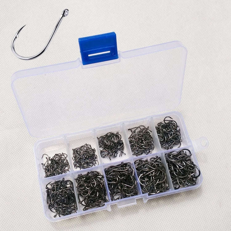 500 PCS Mixed Size Fish Barbed Hook Fishing Hooks with Hole, 6-15 # with Hole