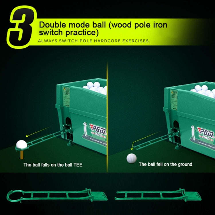 PGM Golf Ball Dispenser Automatic Tee Up Machine with Club Rack, Size: 62x32x32cm, 62x32x32cm Green