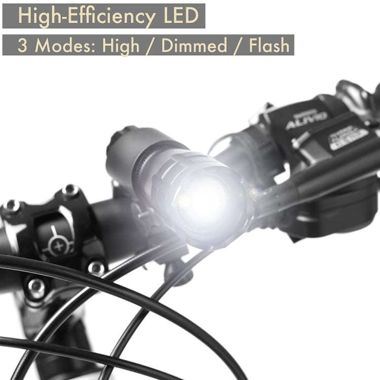 5W Mountain Bike Headlight Charging Zoom Glare Waterproof Flashlight Set Car Headlight + Tailligh...