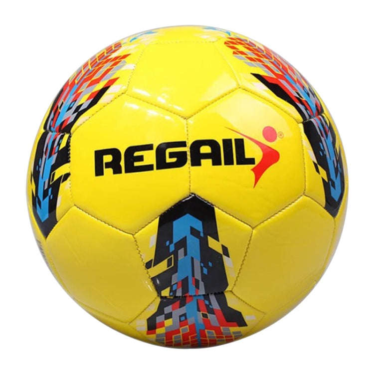 REGAIL No.5 PU Leather Machine Stitched Football for Teenagers Training