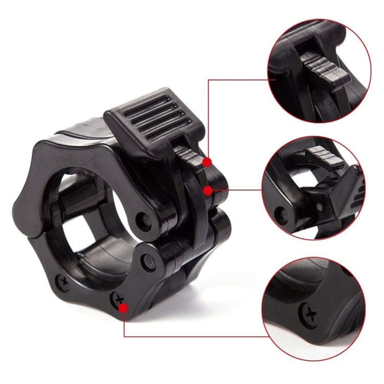 Fast Austrian Bar Chuck Lock Barbell Plastic Buckle, Diameter: 25mm(Black), 25mm