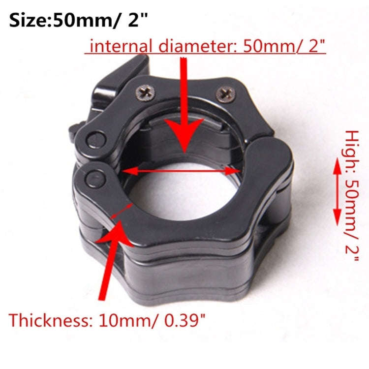 Fast Austrian Bar Chuck Lock Barbell Plastic Buckle, Diameter: 25mm(Black), 25mm