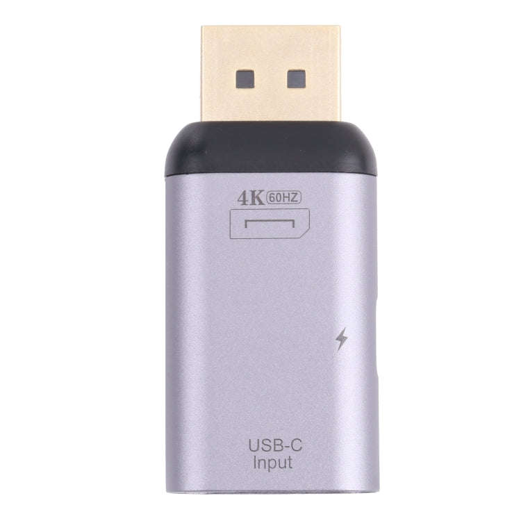 2 in 1 4K 60Hz DP Male to USB-C / Type-C Charging + USB-C / Type-C Female Adapter, DP
