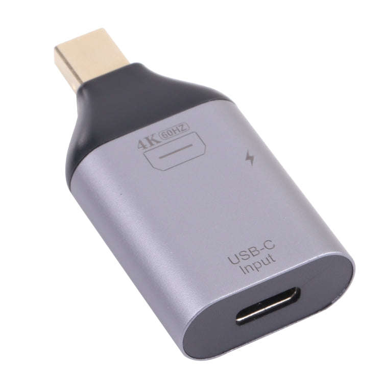 2 in 1 4K 60Hz Mini DP Male to USB-C / Type-C Charging + USB-C / Type-C Female Adapter, Mini DP