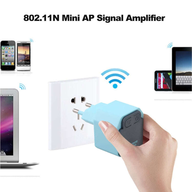 300Mbps Wireless WiFi Range AP / Repeater Signal Booster, EU Plug, WiFi Range AP