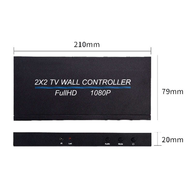 BT14 2X2 HDMI TV Wall Controller Multi-screen Splicing Processor, BT14