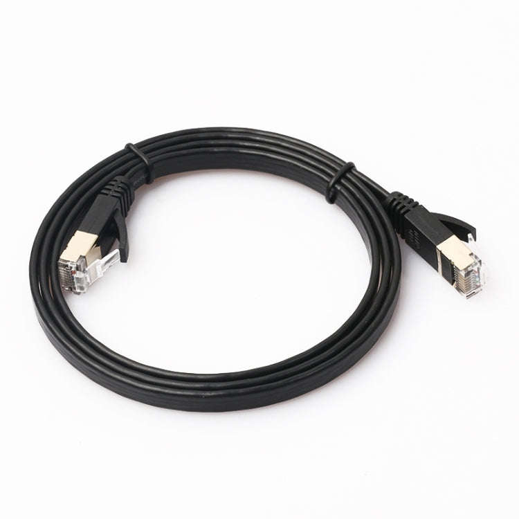 1m CAT7 10 Gigabit Ethernet Ultra Flat Patch Cable for Modem Router LAN Network - Built with Shie...