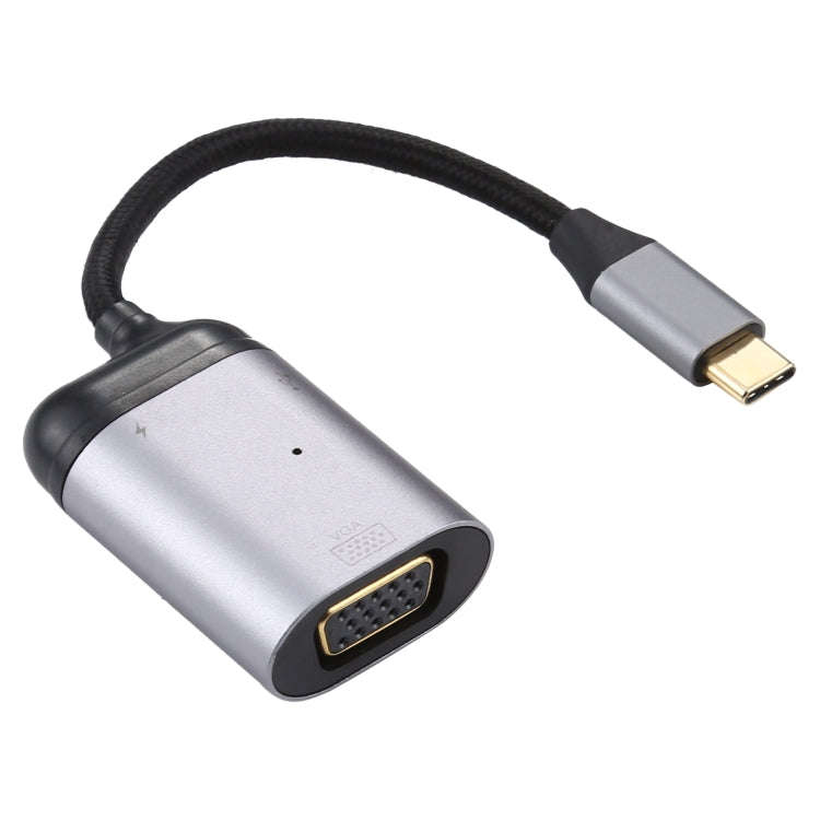 4K UHD USB-C / Type-C to VGA + PD Data Sync Adapter Cable, Type-C to VGA