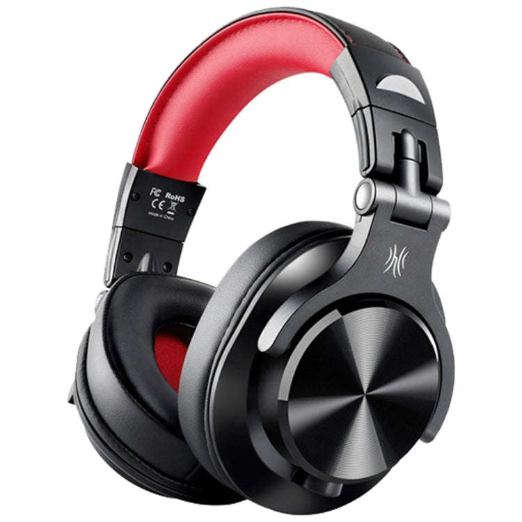 OneOdio A71 Head-mounted Noise Reduction Wired Headphone with Microphone, A71 (Black Red)