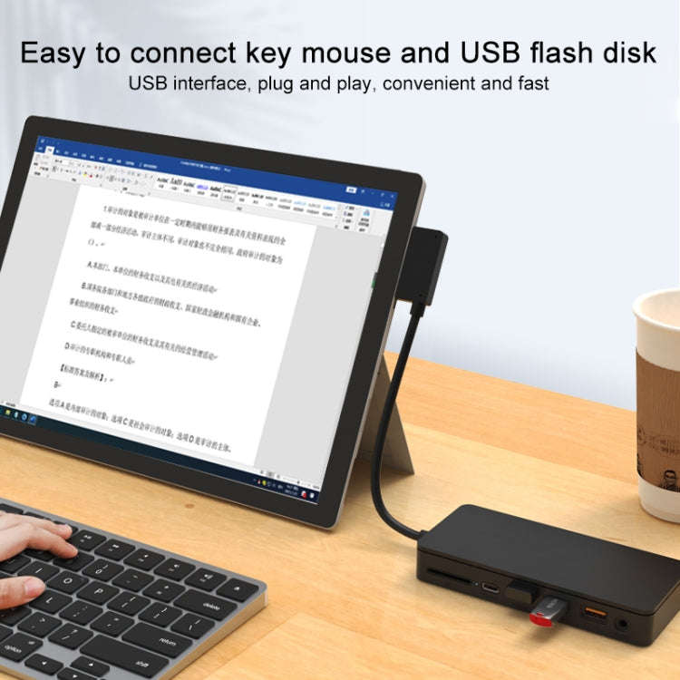 Onten OT-65002 12 in 1 Multifunctional Type-C + USB + RJ45 + HDMI Docking Station