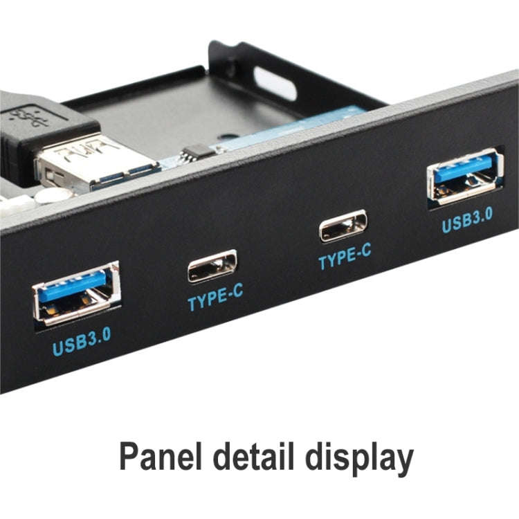 2 x USB 3.0 + 2 x USB-C / Type-C Floppy Drive Front Panel, 2 x USB 3.0 + 2 x Type-C