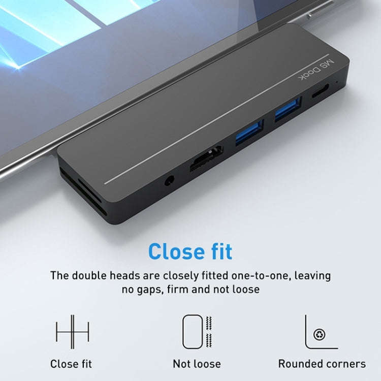 Rocketek SHX5 Multifunctional Dual Type-C Ports Expansion Dock HUB Adapter, SHX5