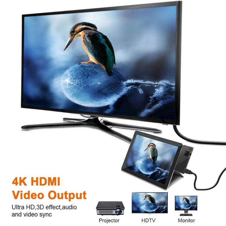 Rocketek SGO773 Type-C to USB3.0 / HDMI / RJ45 HUB Adapter for Surface Pro GO, SGO773