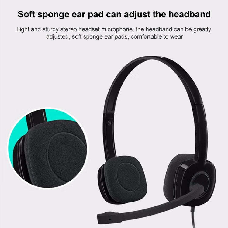 Logitech H151 Wired Headphone Single 3.5mm Earphone Gaming Headset Stereo with MIC, H151