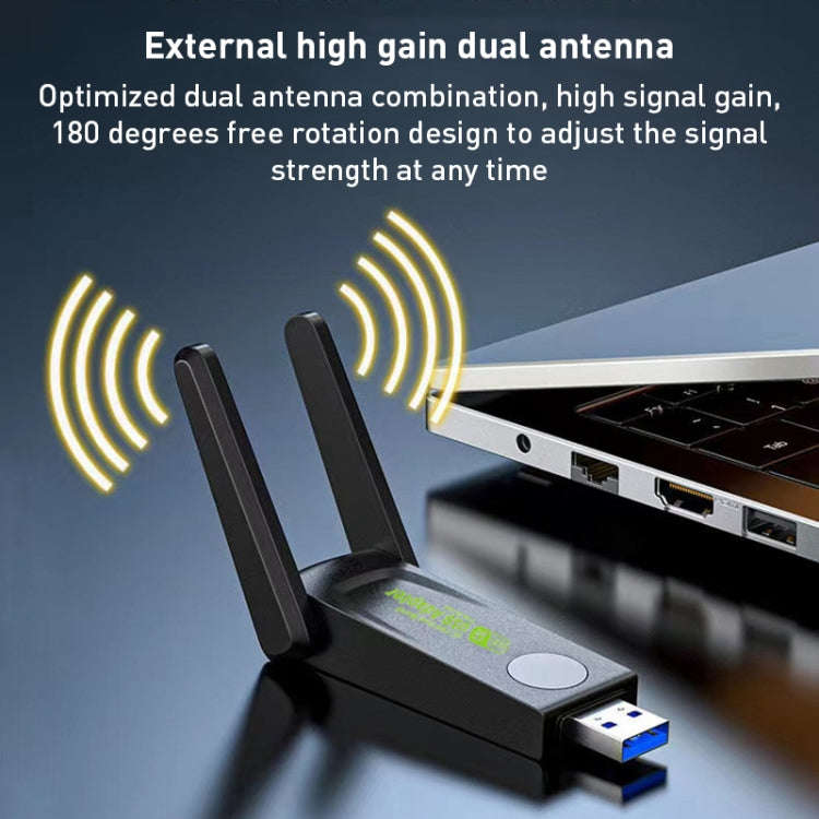 1300Mbps Dual Frequency USB Network Adapter WiFi Transmitter Receiver, 1203