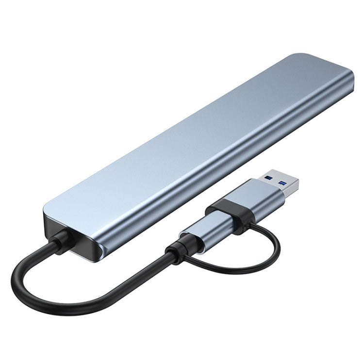 BYL-2218TU 8 in 1 USB + USB-C / Type-C to USB Multifunctional Docking Station HUB Adapter, BYL-22...
