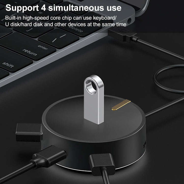 SH-016FXQ USB 2.0 to 4 USB 2.0 Interface Circular Splitter HUB, 4 USB 2.0
