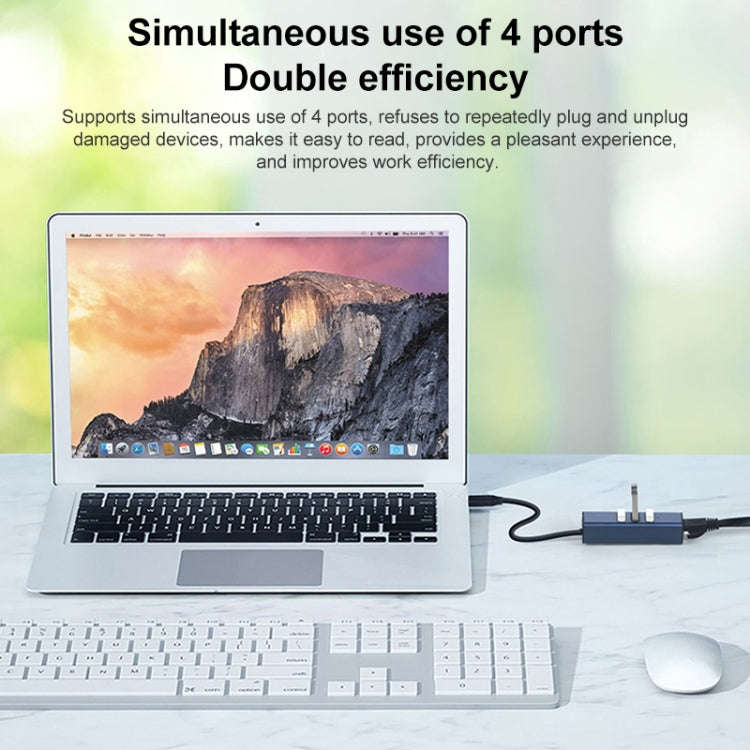 RDS 6307-2 USB to USB3.0 + Triple USB2.0 4 in 1 HUB Adapter, 6307-2
