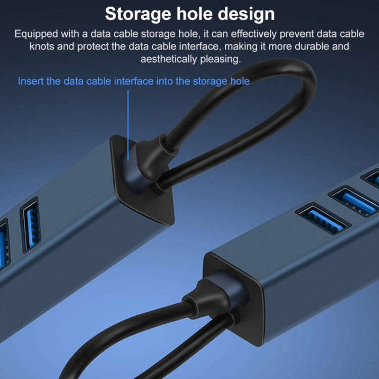 RDS 6307-2 USB to USB3.0 + Triple USB2.0 4 in 1 HUB Adapter, 6307-2