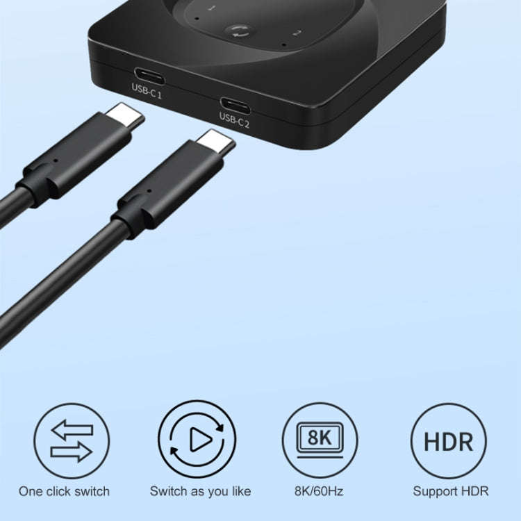C-HD019 USB-C / Type-C Full-featured Bidirectional Switch Supports 8K HD Display, C-HD019