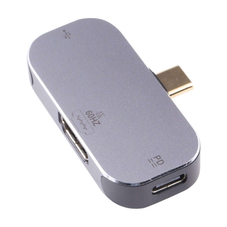 3 in 1 USB-C / Type-C Male to USB-C / Type-C Charging + USB + 4K 60Hz HDMI Female Adapter, USB-C ...