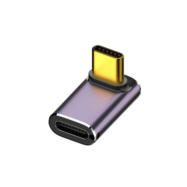 240W USB-C/Type-C Female to USB-C/Type-C Male 40Gbps Vertical Angle Adapter with Light, Vertical ...