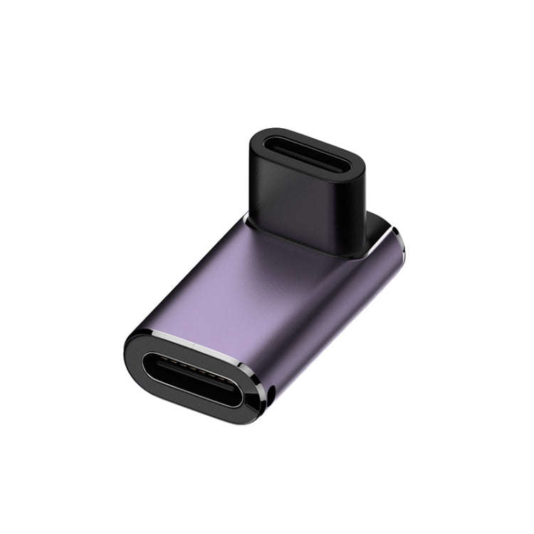 240W USB-C/Type-C Female to USB-C/Type-C Female 40Gbps Stereo Bend Adapter with Light, Stereo Ben...