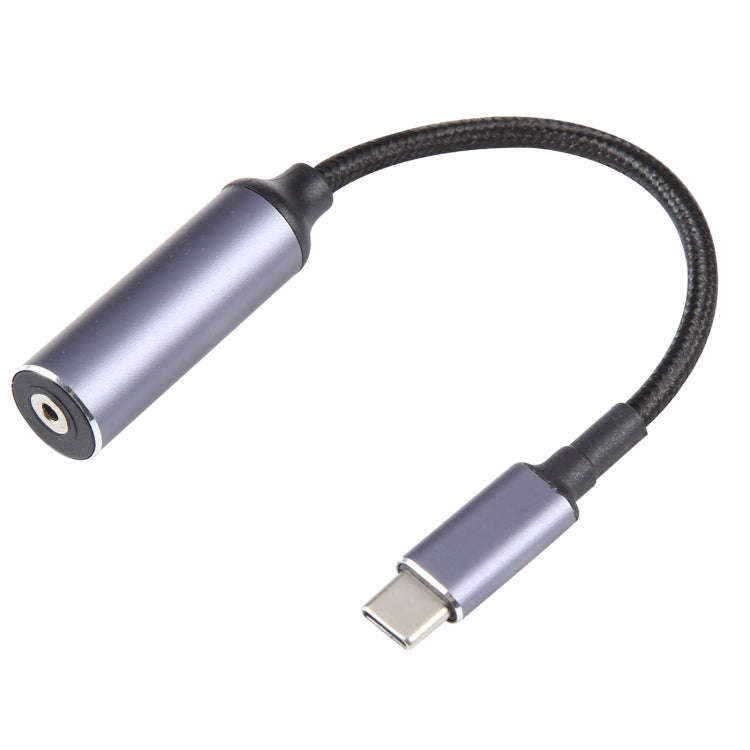USB-C / Type-C Male to 2.5x0.7mm Female Nylon Braided Adapter Cable, 2.5x0.7mm