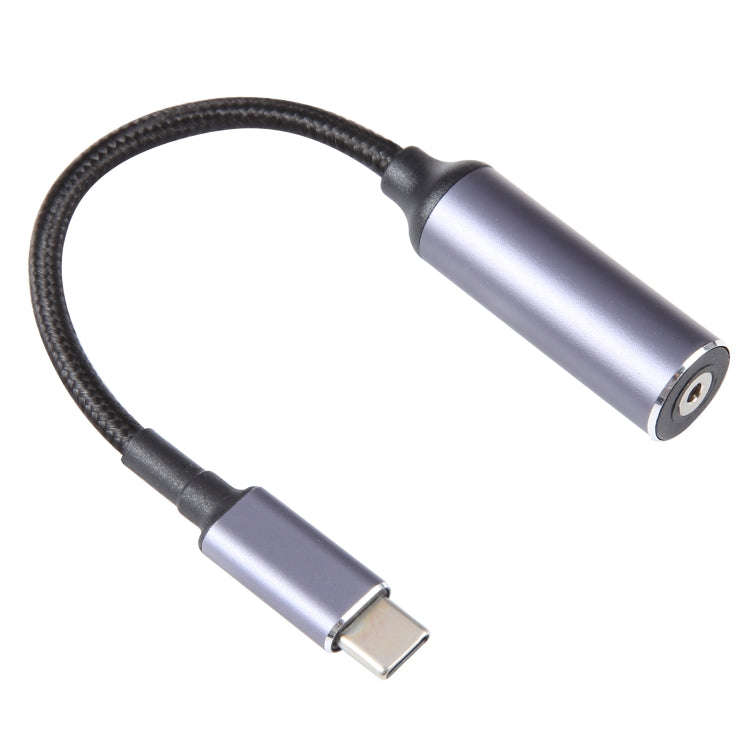 USB-C / Type-C Male to 2.5x0.7mm Female Nylon Braided Adapter Cable, 2.5x0.7mm