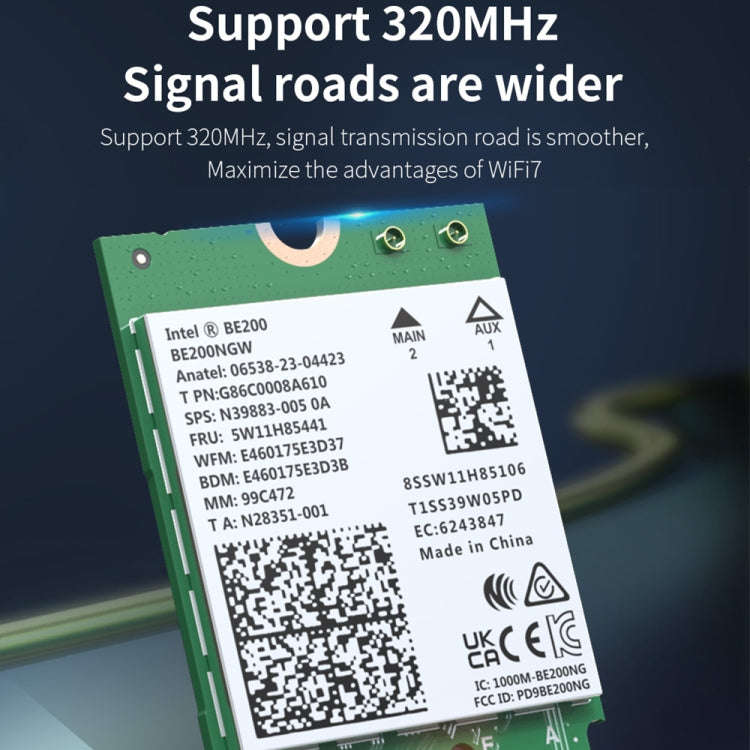 COMFAST CF-BE200-M WiFi7 BT5.4 Tri-Band Wireless Network Adapter M.2 Network WiFi Module, CF-BE200-M