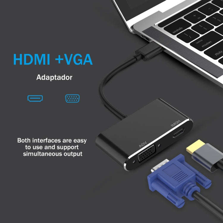2 in 1 USB 3.0 to HDMI + VGA Adapter