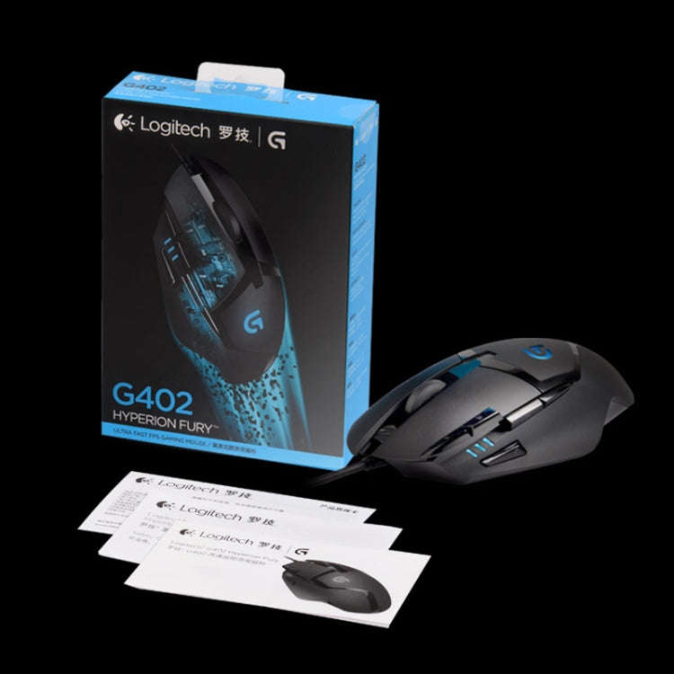 Logitech G402 USB Interface 8-keys 4000DPI Five-speed Adjustable High-speed Tracking Wired Optica...