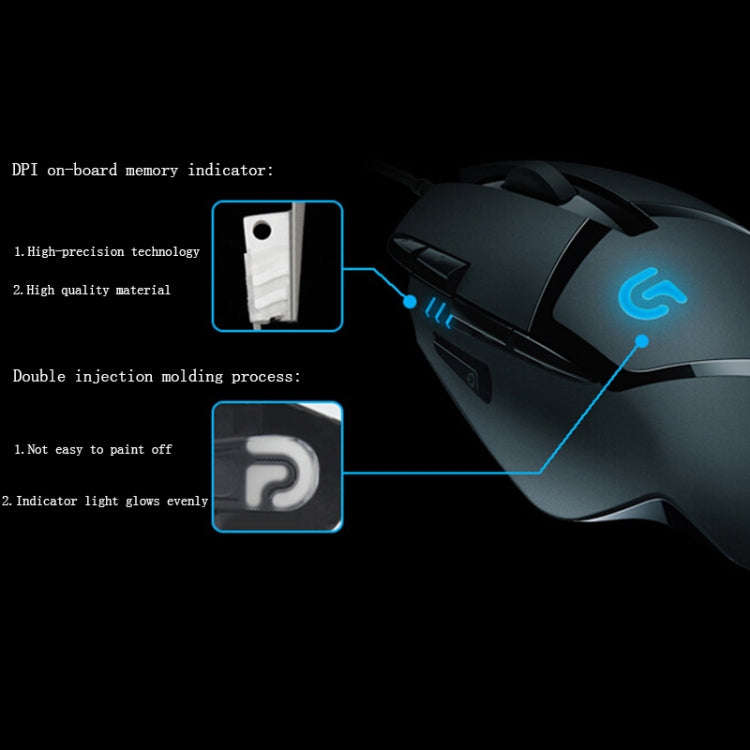 Logitech G402 USB Interface 8-keys 4000DPI Five-speed Adjustable High-speed Tracking Wired Optica...