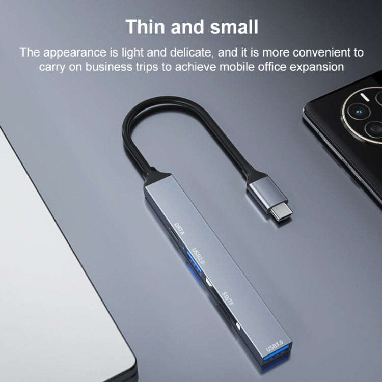 ADS-806C 5 in 1 USB-C / Type-C to USB 3.0 + USB-C / Type-C + SD/TF + USB2.0 HUB Docking Station, ...